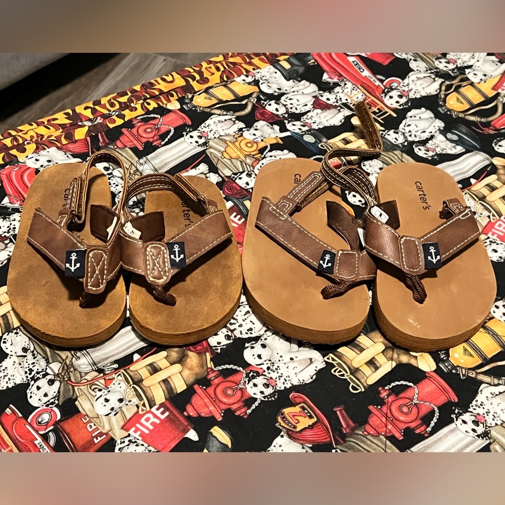 Carters baby flip flops. Sizes 5c and 8c